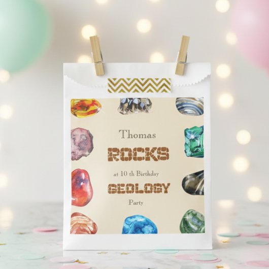 Geologie Geburtstagsfeiergestein Geschenktütchen