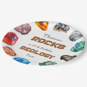 Geologie Geburtstagsfeiergestein Pappteller (Schrägansicht)