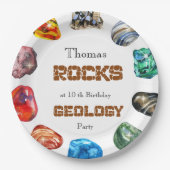 Geologie Geburtstagsfeiergestein Pappteller (Vorderseite)