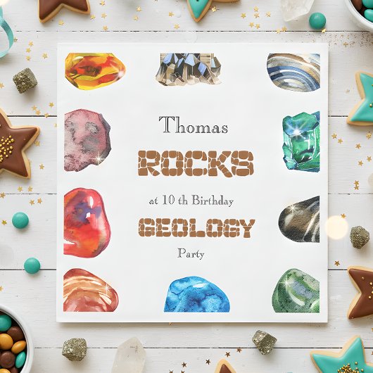 Geologie Geburtstagsfeiergestein Serviette