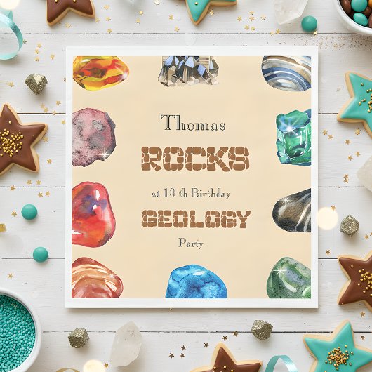 Geologie Geburtstagsfeiergestein Serviette