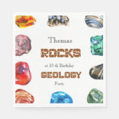 Geologie Geburtstagsfeiergestein Serviette (Vorderseite)