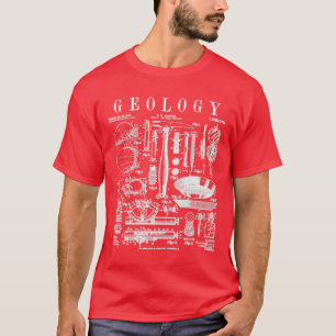 Geologie Geologe Feld-Kit-Tools Vintage Patent P T-Shirt