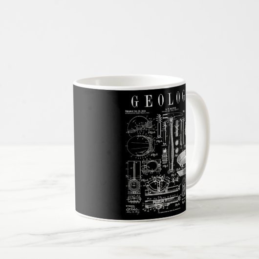Geologie Geologisches Feldkit Tools Patent Print Kaffeetasse (VorderseiteRechts)