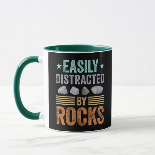 Geologie Geschenk leicht abgelenkt von Rocks Rock Tasse (Links)