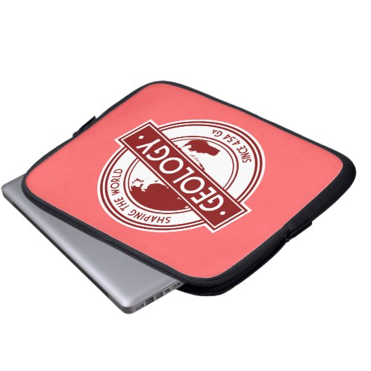 Geologie - Gestaltung des Abzeichens (Asien/Austra Laptopschutzhülle (Vorne Knopf)