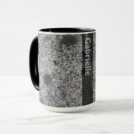 Geologie-Granit-Felsen-Beschaffenheit mit Moos Tasse (Vorderseite Links)