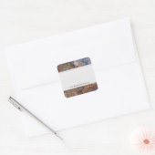 Geologie-Grungy-Rock mit Textekennzeichen Quadratischer Aufkleber (Umschlag)