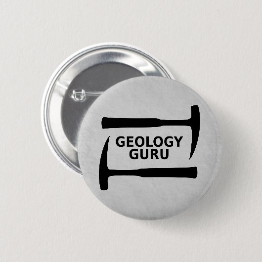 Geologie-Guru-Knopf Button (Vorne & Hinten)