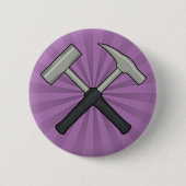 Geologie Hammers mit Sunburst Button (Vorderseite)