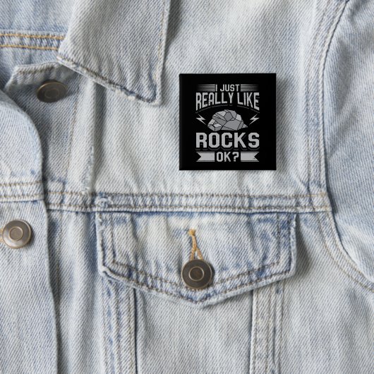 Geologie - ich mag wirklich Rocks Button (Beispiel)