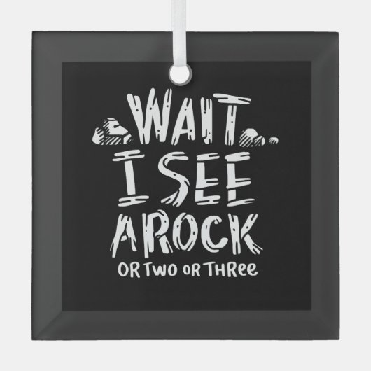 Geologie - Ich sehe einen Stein Ornament Aus Glas (Vorderseite)