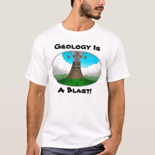 Geologie ist ein Blast! Angry Volcano T-Shirt (Vorderseite)