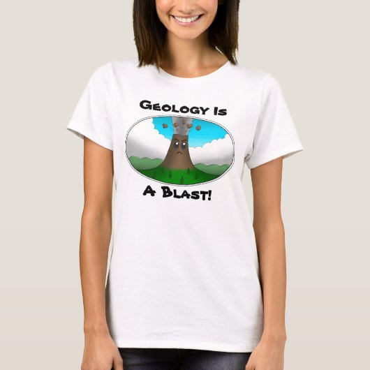 Geologie ist ein Blast! Angry Volcano T-Shirt (Vorderseite)