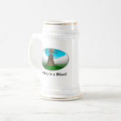 Geologie ist ein Blast! Cartoon Vulkan Bierglas (Vorderseite Links)