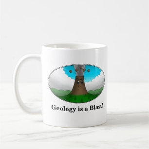 Geologie ist ein Blast! Cartoon Vulkan Kaffeetasse