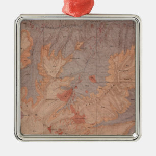 Geologie-Karte, nationales Teil Yellowstone, Silbernes Ornament
