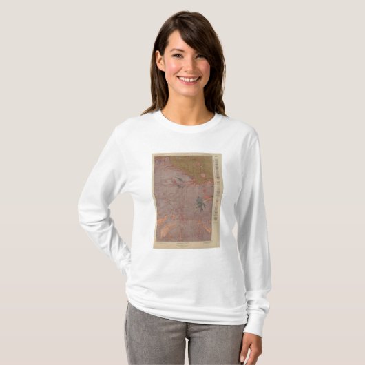 Geologie-Karte, nationales Teil Yellowstone, T-Shirt (Vorne ganz)