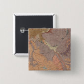 Geologie Karte, Yellowstone National Part, Wyoming Button (Vorne & Hinten)