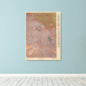 Geologie-Karte, Yellowstone National Part, Wyoming Leinwanddruck (Insitu (Holzboden))