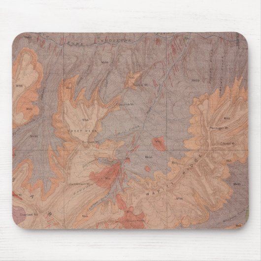 Geologie-Karte, Yellowstone National Part, Wyoming Mousepad (Vorne)