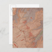 Geologie-Karte, Yellowstone National Part, Wyoming Postkarte (Vorne/Hinten)