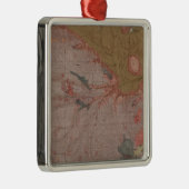 Geologie-Karte, Yellowstone National Part, Wyoming Silbernes Ornament (Rechts)