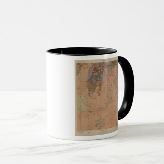 Geologie Karte, Yellowstone National Part, Wyoming Tasse (VorderseiteRechts)