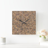 Geologie-Kiesel schaukelt Natur-Foto Quadratische Wanduhr (Zuhause)