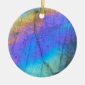 Geologie Labradorite Stone Farbiges Kristallmuster Keramik Ornament (Vorne)