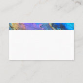 Geologie Labradorite Stone Farbiges Kristallmuster Visitenkarte (Rückseite)