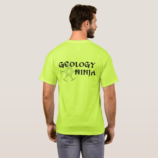 Geologie Ninja Hoodie (backprint) T-Shirt (Schwarz voll)