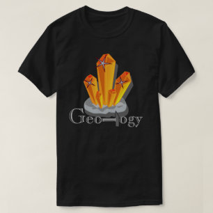 Geologie-Orangen-Edelstein T-Shirt