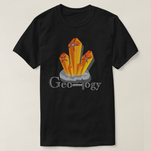 Geologie-Orangen-Edelstein T-Shirt (Design vorne)