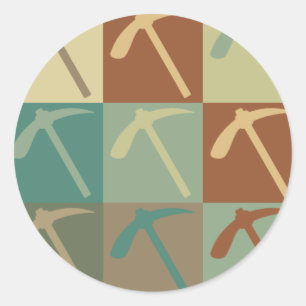Geologie Pop Art Runder Aufkleber