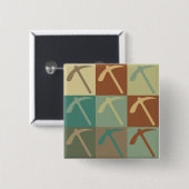 Geologie-Pop-Kunst Button (Vorne & Hinten)