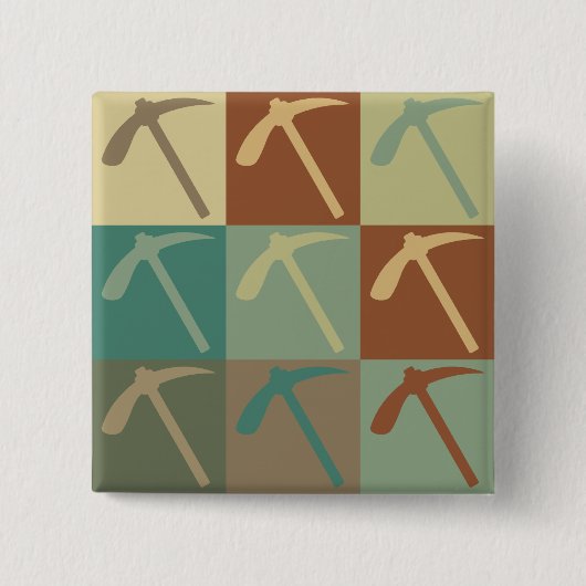 Geologie-Pop-Kunst Button (Vorderseite)