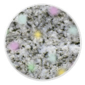 Geologie-punktiert weißer keramikknauf (Vorderseite)