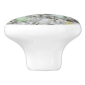 Geologie-punktiert weißer keramikknauf (Seitenansicht)