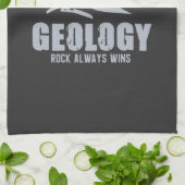 Geologie - Rock immer gewinnt Geschirrtuch (Gefaltet)