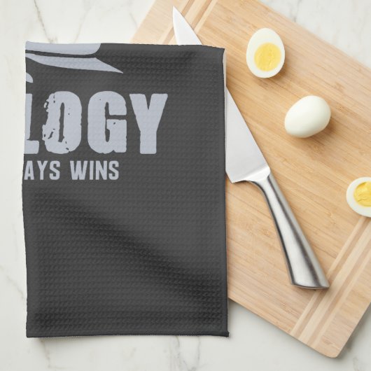 Geologie - Rock immer gewinnt Geschirrtuch (Viertel Falte)