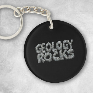 Geologie Rocks - Erdwissenschaft Wortspiel Schlüsselanhänger