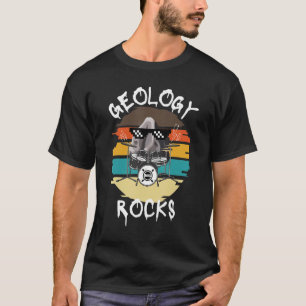 Geologie Rocks Geologin und Musikpistolen T-Shirt