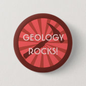 Geologie rocks! Hammer-Abzeichen Button (Vorderseite)