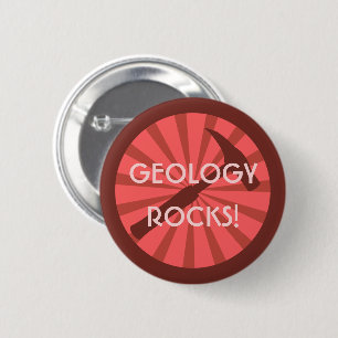 Geologie rocks! Hammer-Abzeichen Button