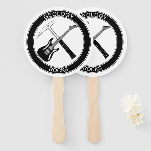 Geologie Rocks Set von Handfans Fächer (Vorne und Hinten)