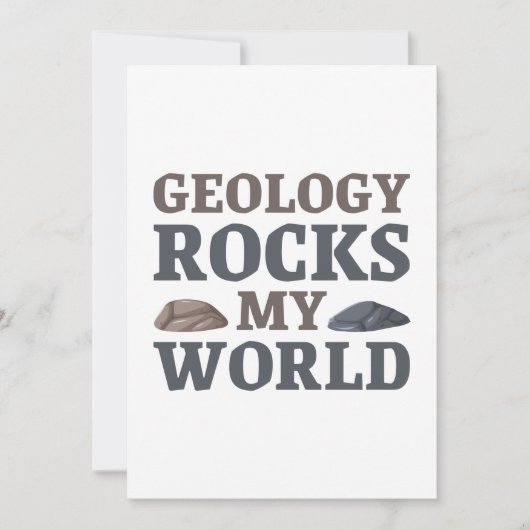 Geologie rockt meine Welt Dankeskarte (Vorderseite)