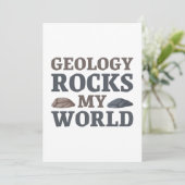 Geologie rockt meine Welt Dankeskarte (Stehend Vorderseite)