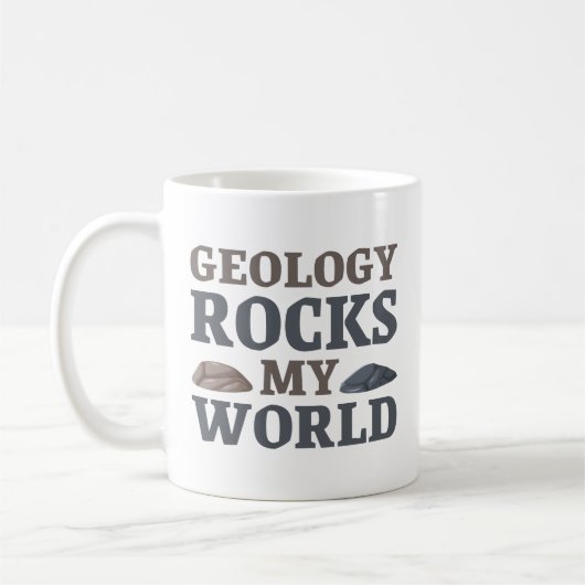 Geologie rockt meine Welt Kaffeetasse (Links)