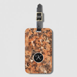 Geologie Spotty Rock Textur Custom Monogram Gepäckanhänger